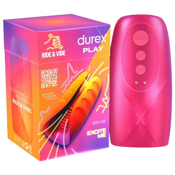 Durex Play Ride & Vibe Rechargeable Personal Massager for Men, 1 Count