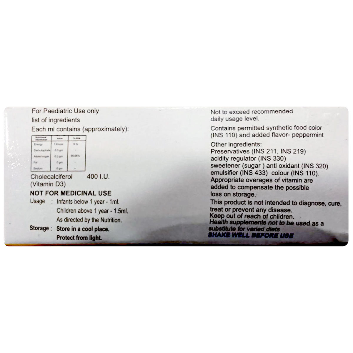 D-Vitum 400 Oral Drops 15 ml, Pack of 1 D-Vitum 400 Oral Drops 15 ml, Pack of 1