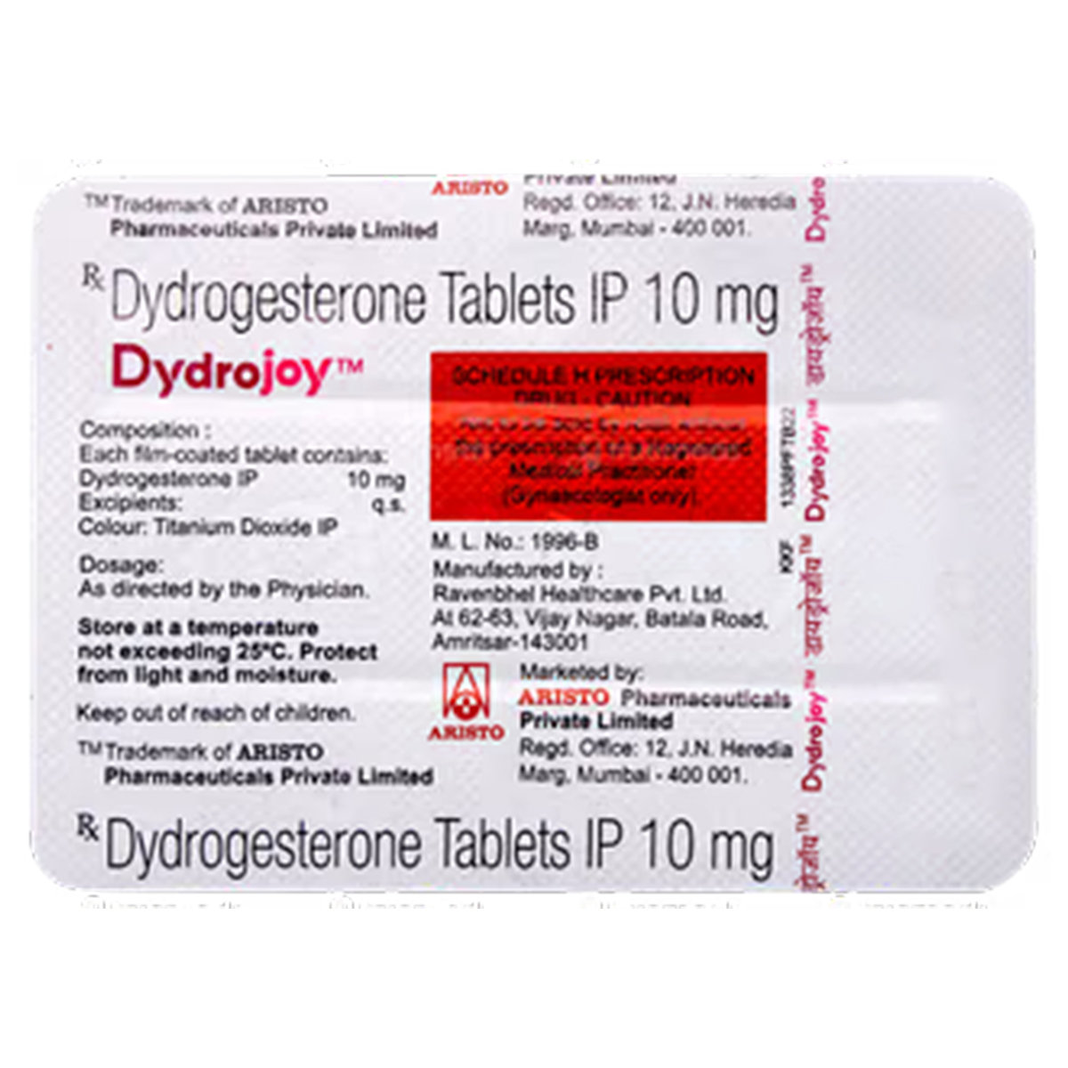 Dydrojoy Tablet 10's, Pack of 10 TabletS Dydrojoy Tablet 10's, Pack of 10 TabletS