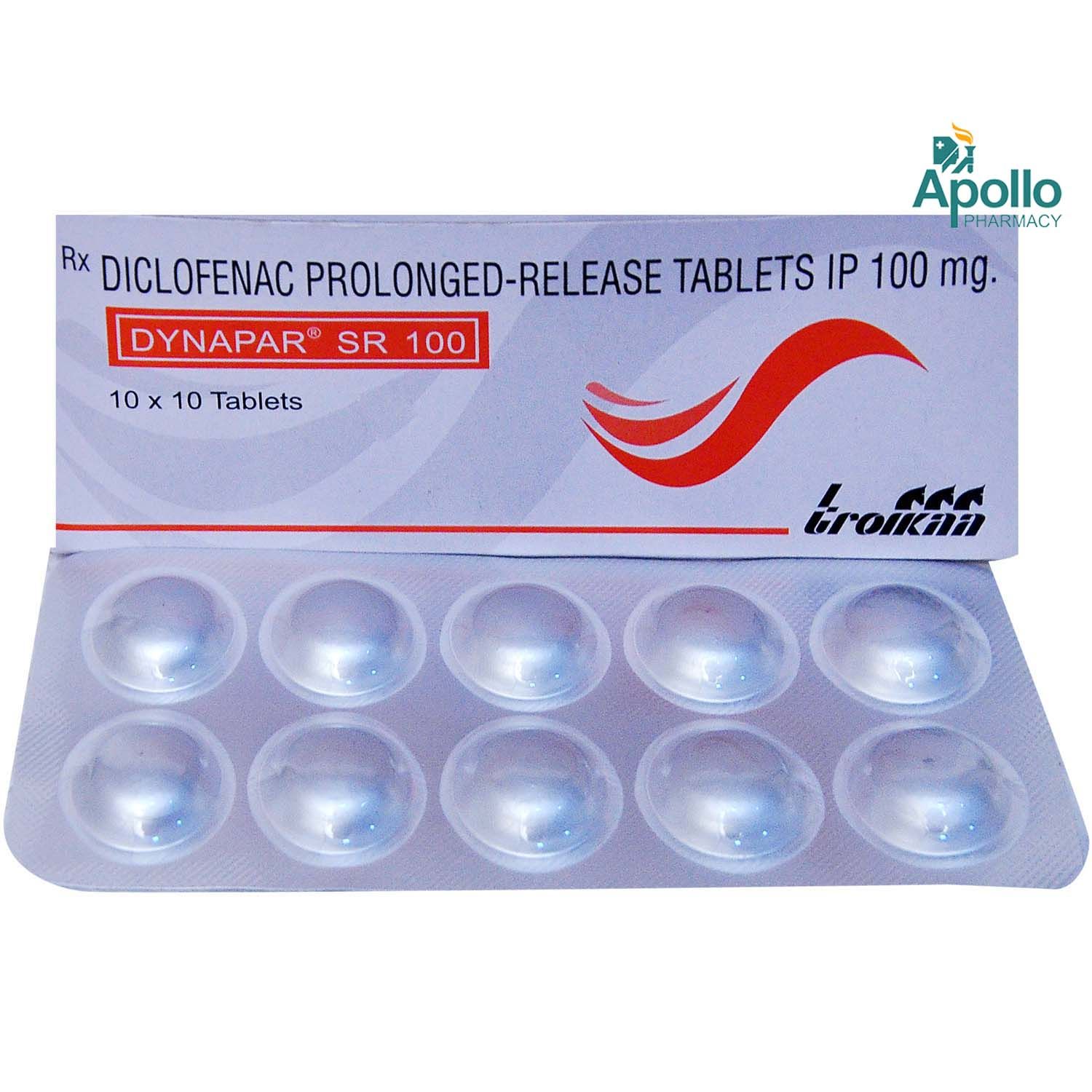 Dynapar SR 100 Tablet 10's Price, Uses, Side Effects, Composition