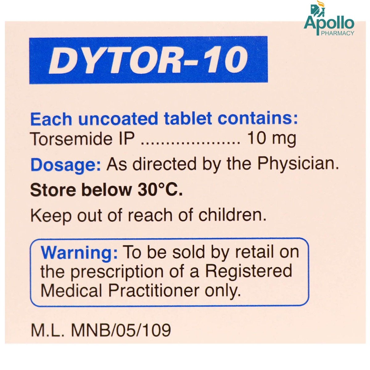 Dytor-10 Tablet 15's, Pack of 15 TABLETS Dytor-10 Tablet 15's, Pack of 15 TABLETS