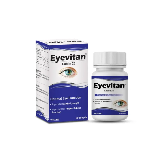 West-Coast Eyevitan Lutein-25, 60 Softgel Capsules