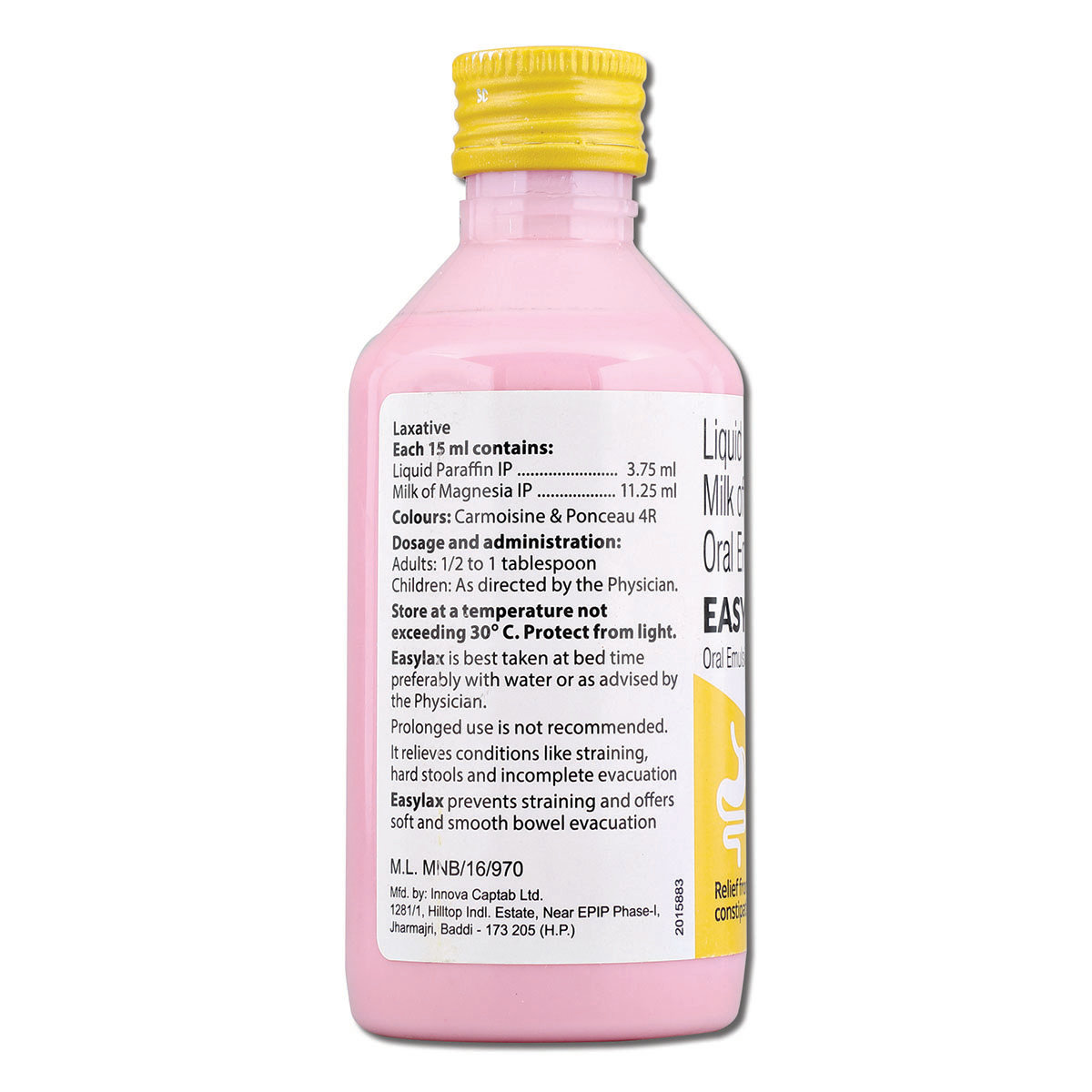 Easylax Sugar Free Pineapple Flavour Oral Emulsion 170 ml, Pack of 1 EMULSION Easylax Sugar Free Pineapple Flavour Oral Emulsion 170 ml, Pack of 1 EMULSION