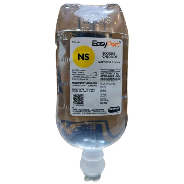Easyport NS Sodium Chloride 0.9%W/V Injection, 500 ml