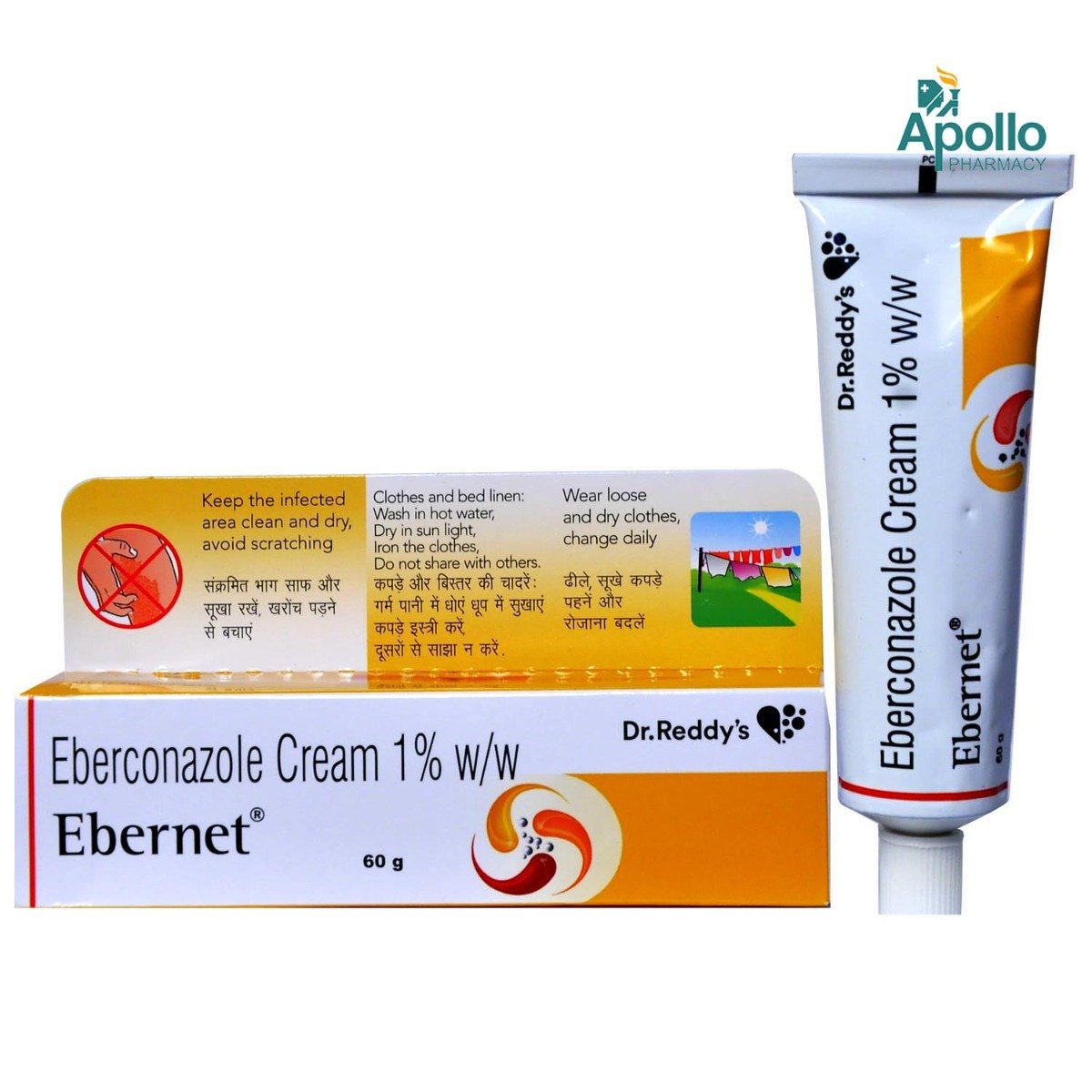 Ebernet 1% Cream 60 gm, Pack of 1 CREAM Ebernet 1% Cream 60 gm, Pack of 1 CREAM