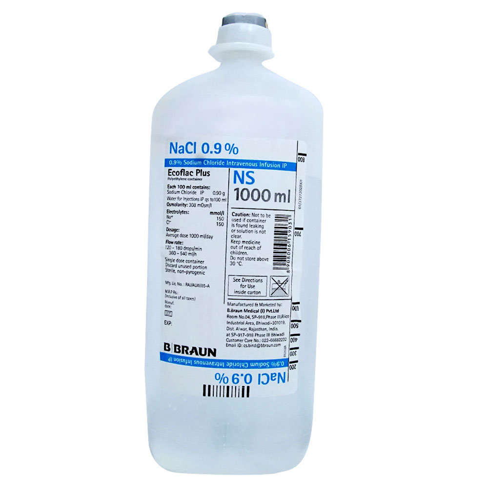 Ecoflac Plus Ns 0.9% 1000Ml, Pack of 1 INJECTION Ecoflac Plus Ns 0.9% 1000Ml, Pack of 1 INJECTION