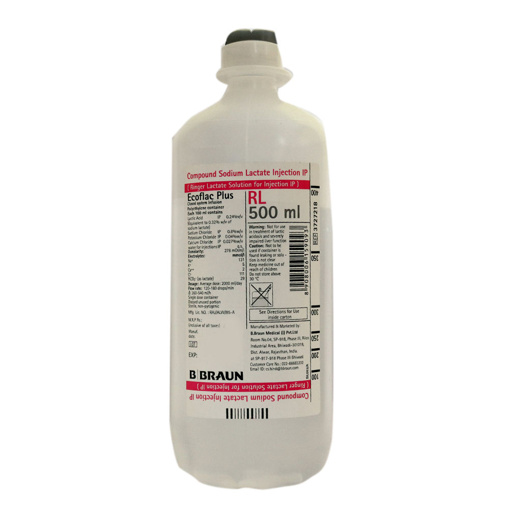 Ecoflac Plus ( Rl) 500Ml (B B | Uses, Side Effects, Price | Apollo Pharmacy