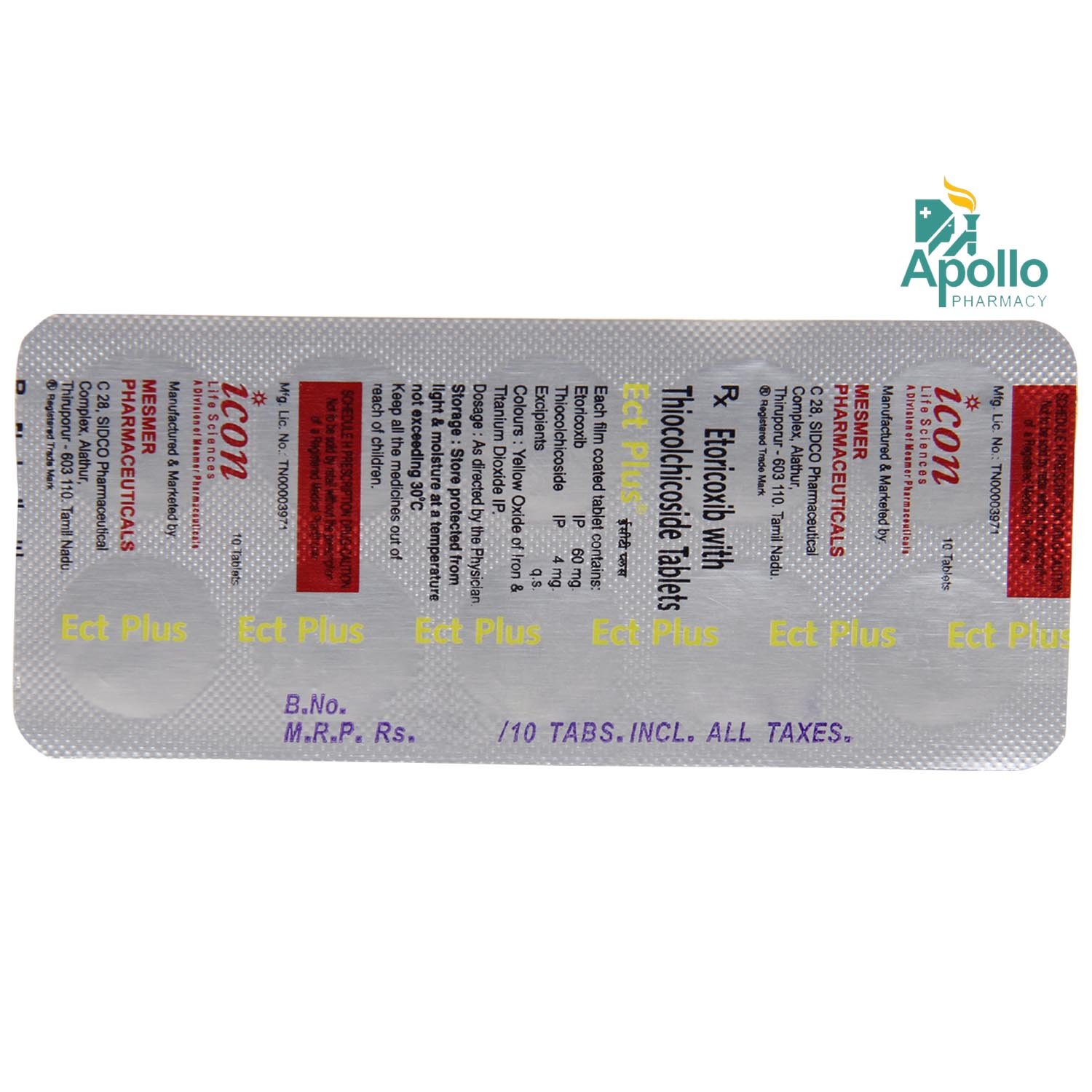 ECT Plus Tablet 10's, Pack of 10 TABLETS ECT Plus Tablet 10's, Pack of 10 TABLETS