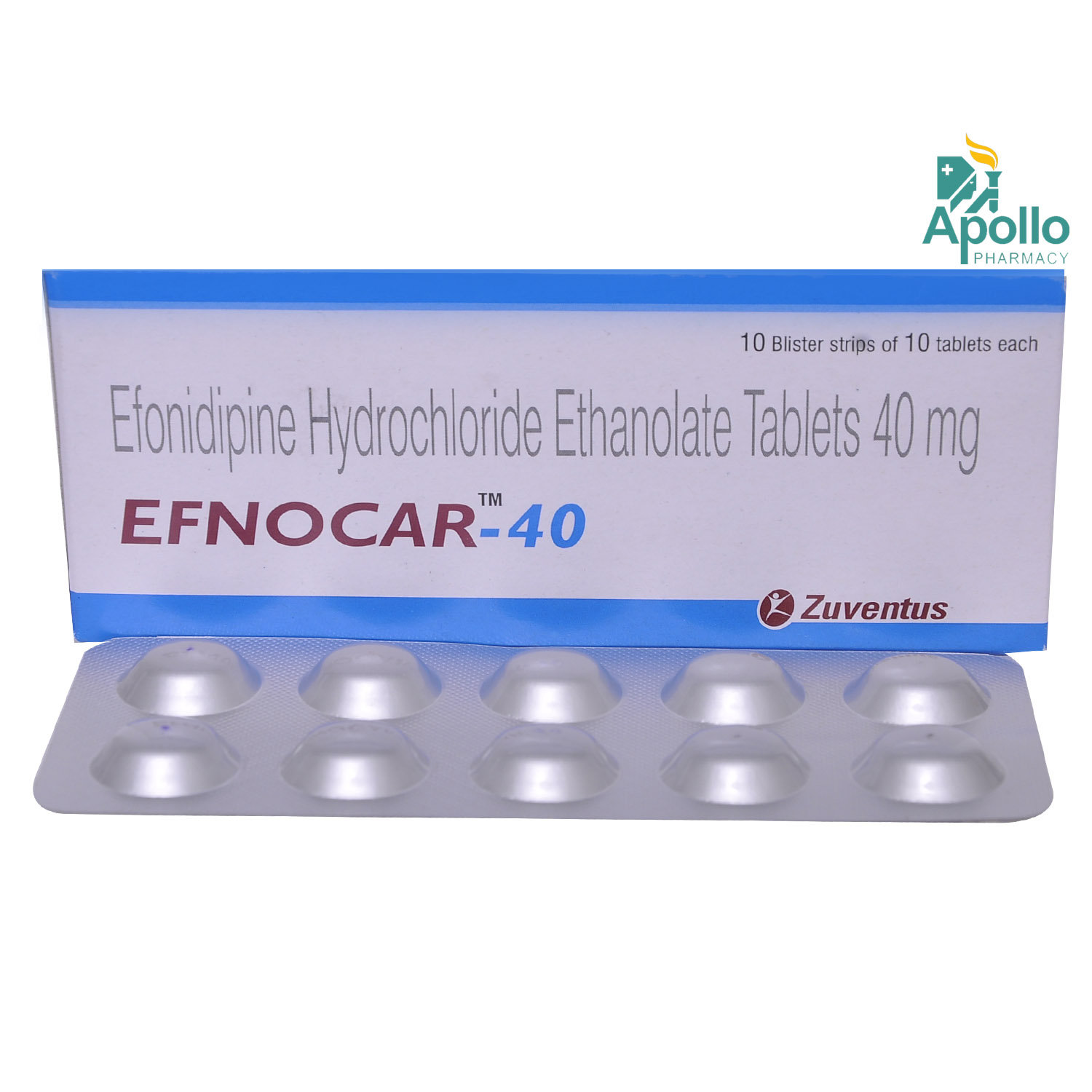Efnocar 40 Tablet 10's, Pack of 10 TABLETS Efnocar 40 Tablet 10's, Pack of 10 TABLETS