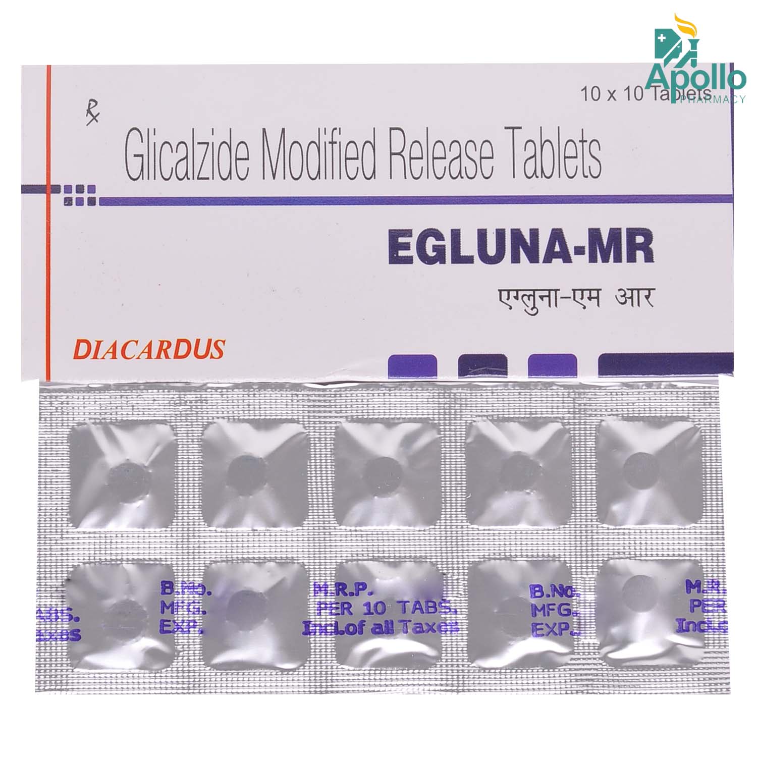 EGLUNA MR TABLET 10'S, Pack of 10 TabletS EGLUNA MR TABLET 10'S, Pack of 10 TabletS