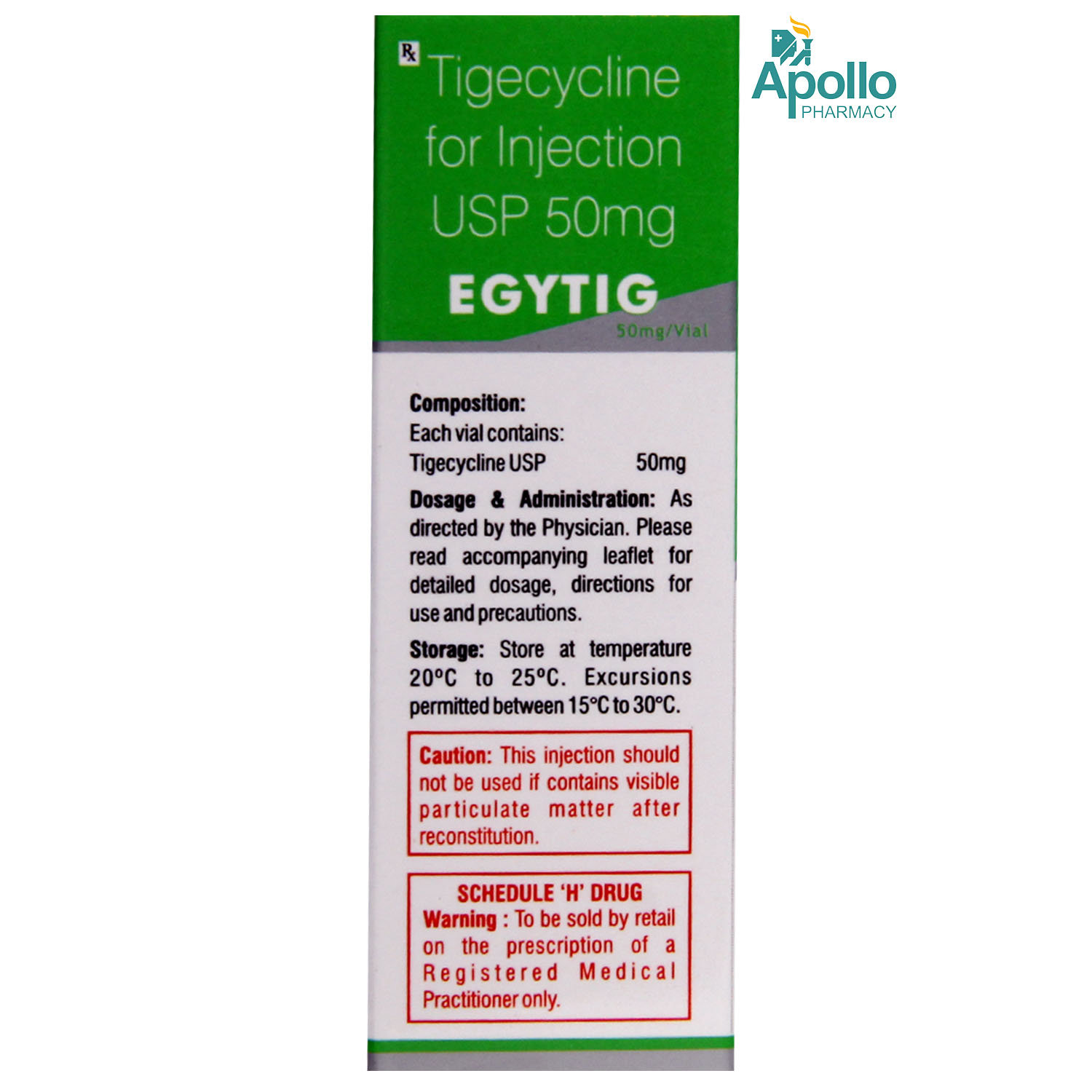 EGYTIG 50MG INJECTION, Pack of 1 INJECTION EGYTIG 50MG INJECTION, Pack of 1 INJECTION