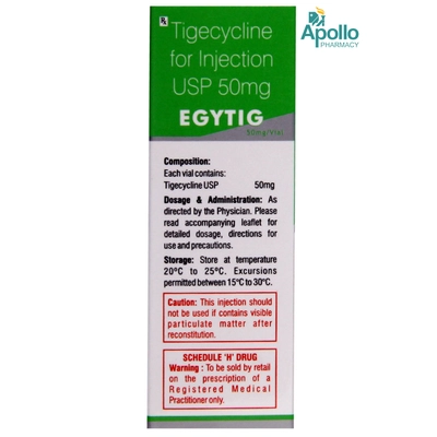 EGYTIG 50MG INJECTION, Pack of 1 INJECTION