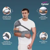 Tynor Elastic Shoulder Immoblizer Medium, 1 Count, Pack of 1