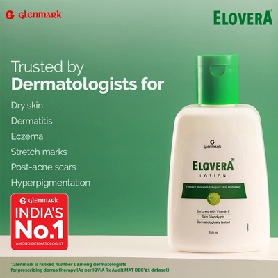 Elovera Lotion 150 ml | Aloe Vera &amp; Vitamin E | Protects &amp; Nourishes Skin | Moisturising Lotion, Pack of 1