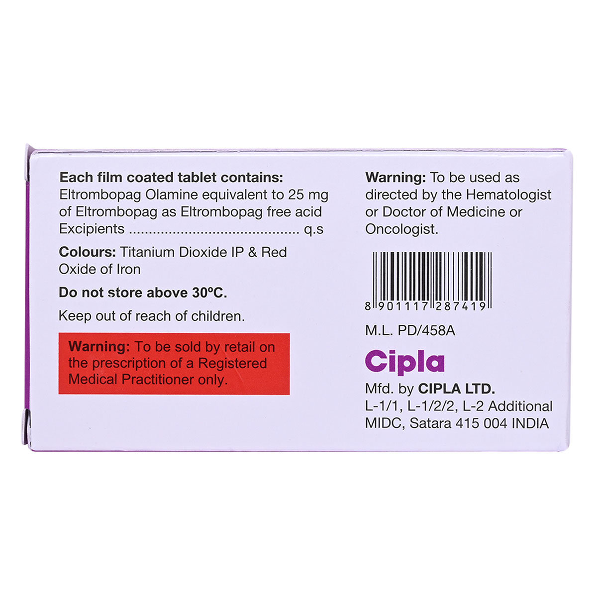 Eltromag 25 Tablet 7's, Pack of 7 TabletS Eltromag 25 Tablet 7's, Pack of 7 TabletS