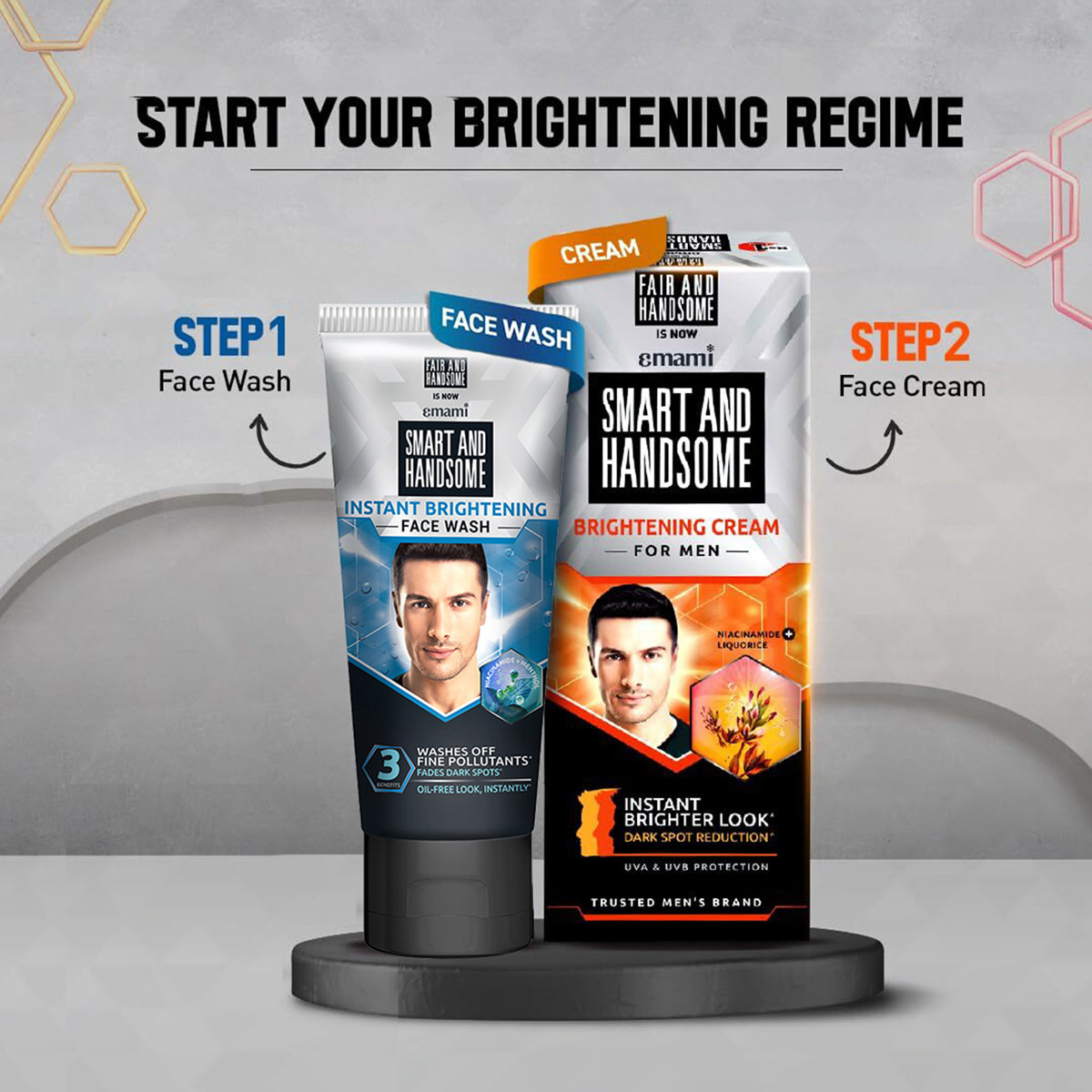 Smart and Handsome Instant Brightening Face Wash, 50 gm, Pack of 1 Smart and Handsome Instant Brightening Face Wash, 50 gm, Pack of 1