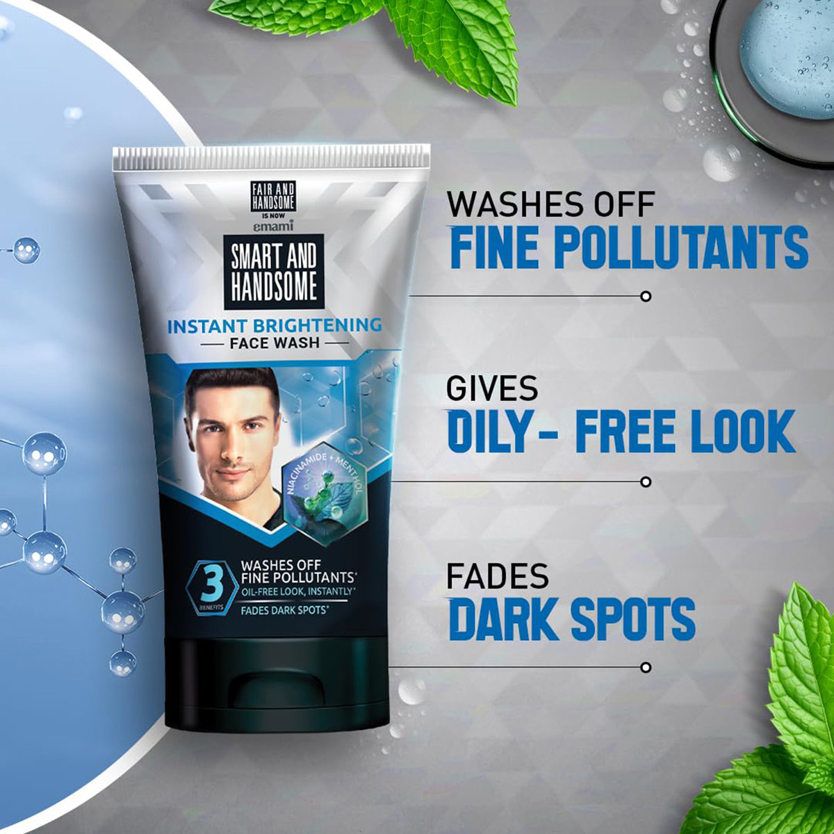 Smart and Handsome Instant Brightening Face Wash, 50 gm, Pack of 1 Smart and Handsome Instant Brightening Face Wash, 50 gm, Pack of 1