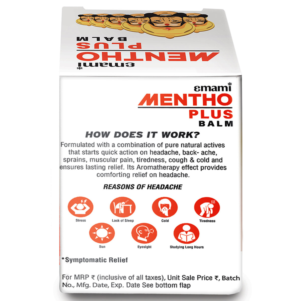 Emami Mentho Plus Balm, 25 ml, Pack of 1 Emami Mentho Plus Balm, 25 ml, Pack of 1