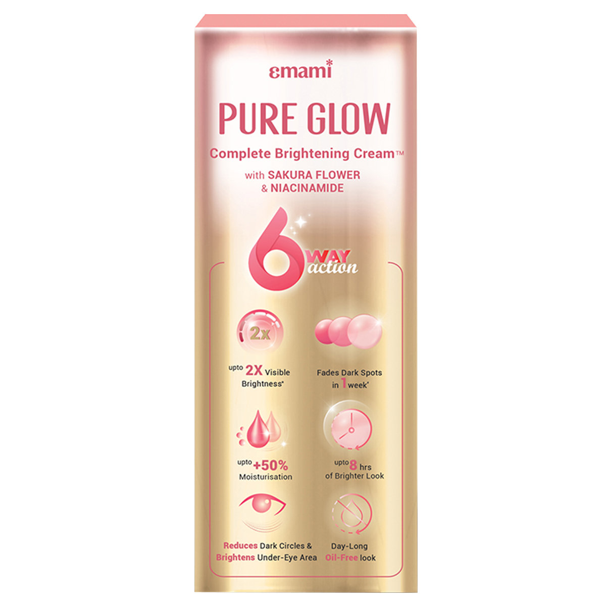 Emami Pure Glow Complete Brightening Cream, 50 gm, Pack of 1 Emami Pure Glow Complete Brightening Cream, 50 gm, Pack of 1