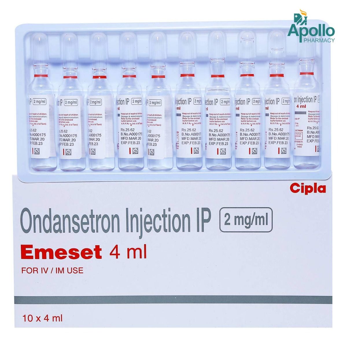 Omiset Inj Buy Emeset Injection 10X4 ml online | Uses, Side Effects, Price and ...