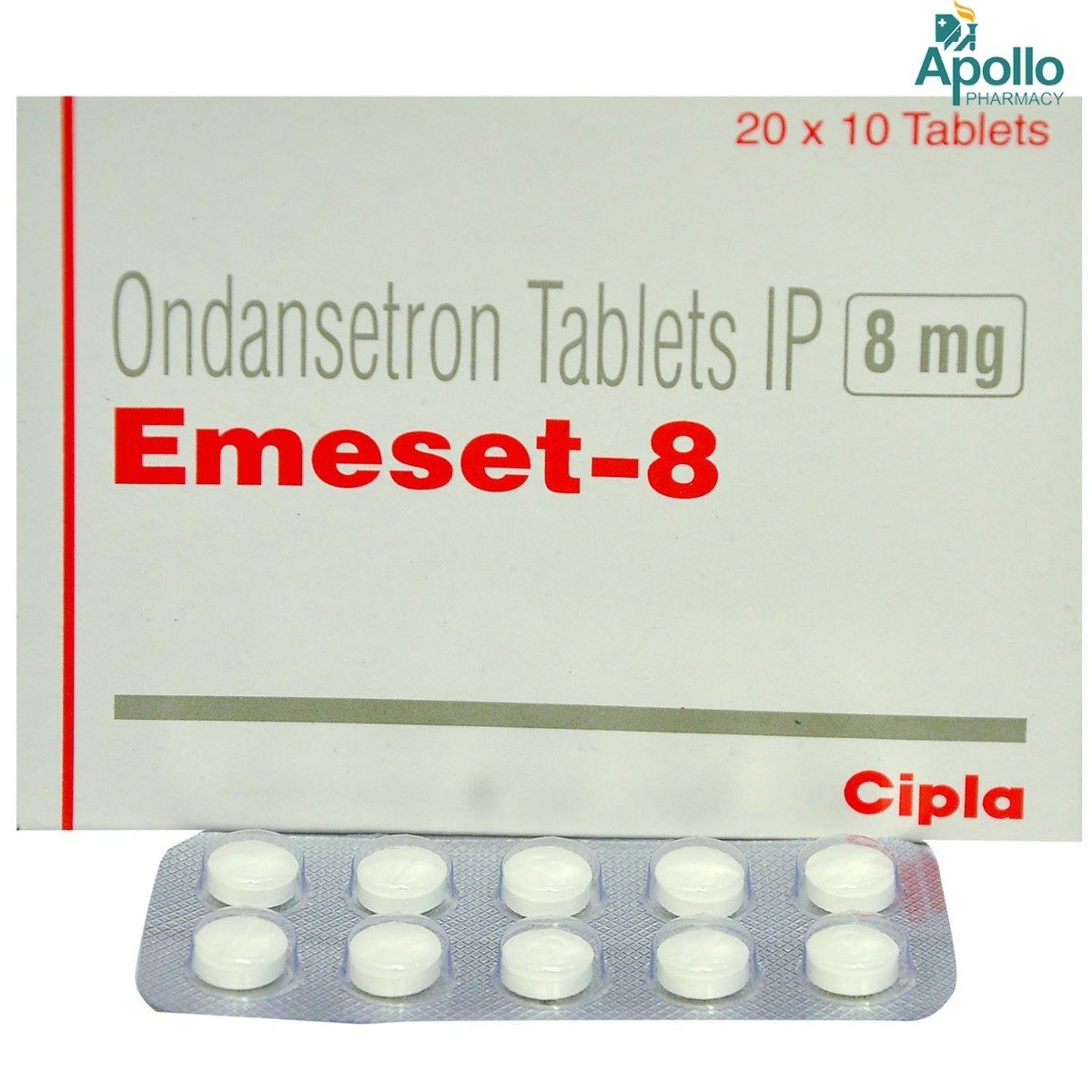 Emeset 8 Tablet 10's, Pack of 10 TABLETS Emeset 8 Tablet 10's, Pack of 10 TABLETS