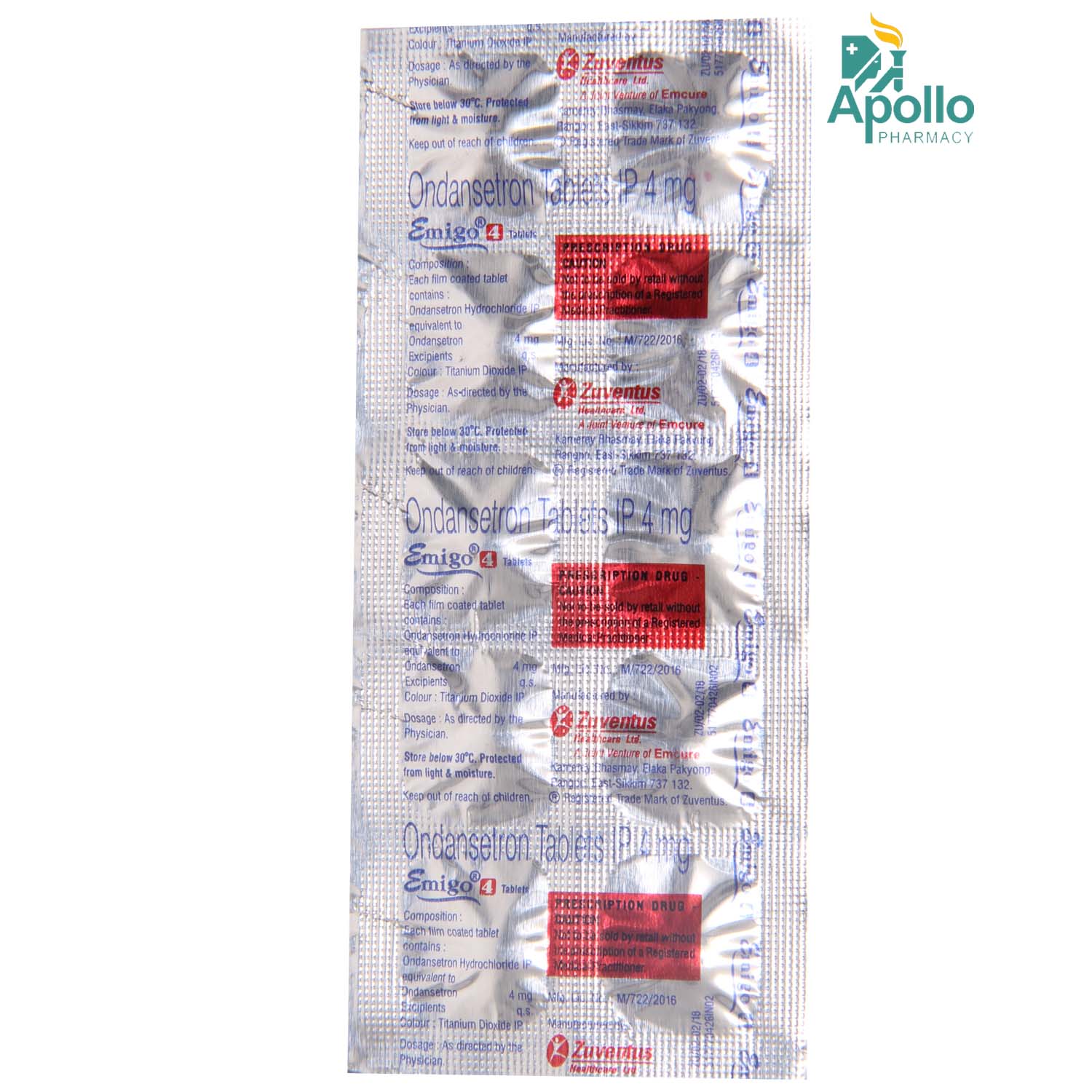 Emigo 4 mg Tablet 10's, Pack of 10 TabletS Emigo 4 mg Tablet 10's, Pack of 10 TabletS