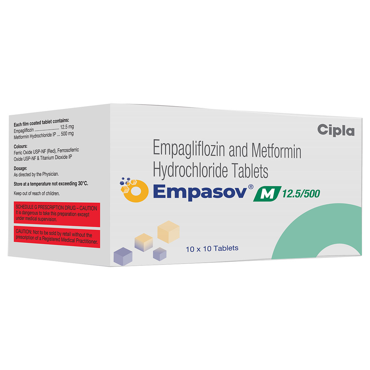 Empasov M 12.5/500 Tablet 10's, Pack of 10 Empasov M 12.5/500 Tablet 10's, Pack of 10