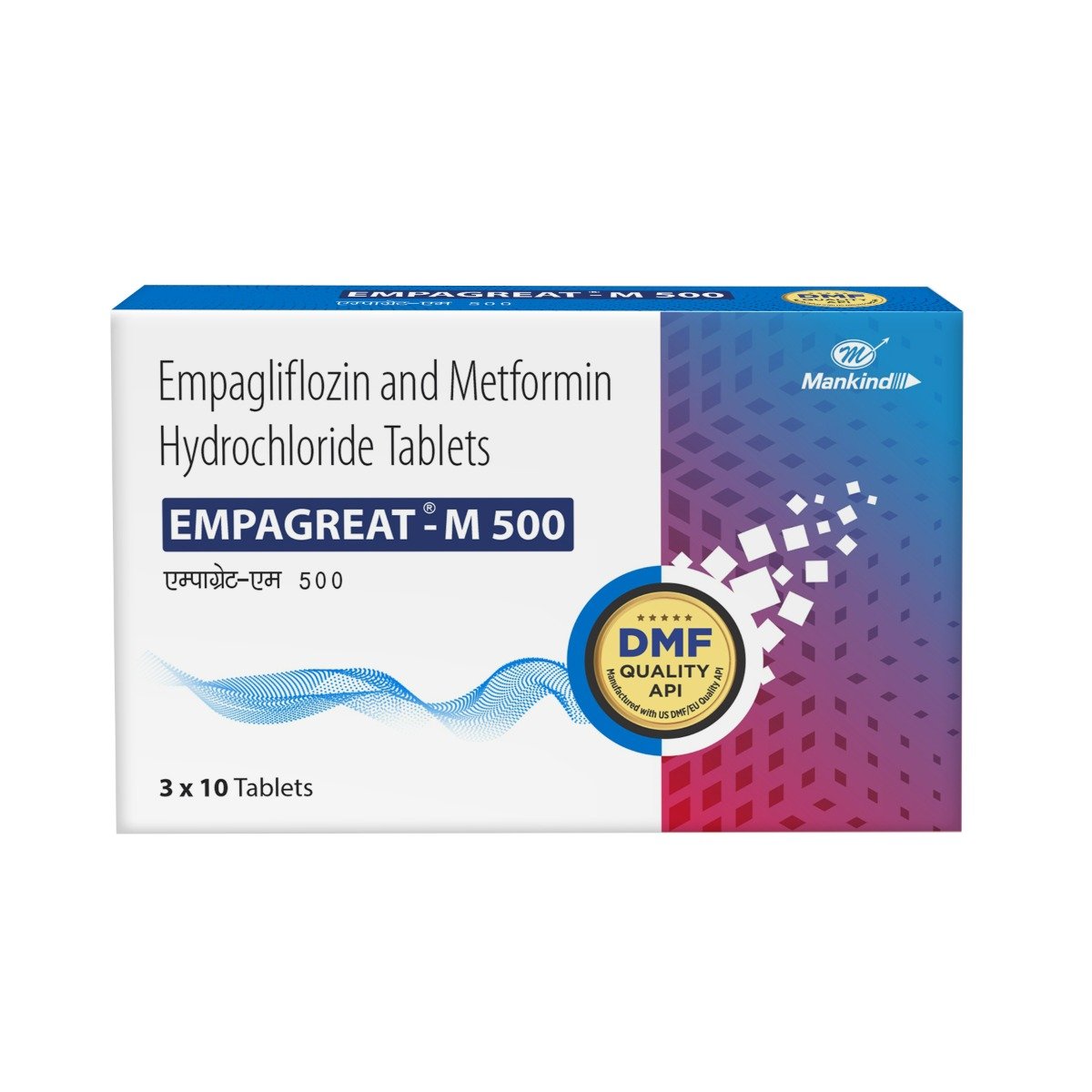 Empagreat-M 500 Tablet 10's, Pack of 10 Empagreat-M 500 Tablet 10's, Pack of 10