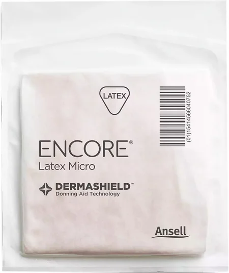 Ansell Encore Latex Micro Optic Gloves 6.5, 1 Count
