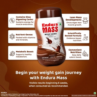 Endura Mass Chocolate Flavour Powder, 1 kg, Pack of 1