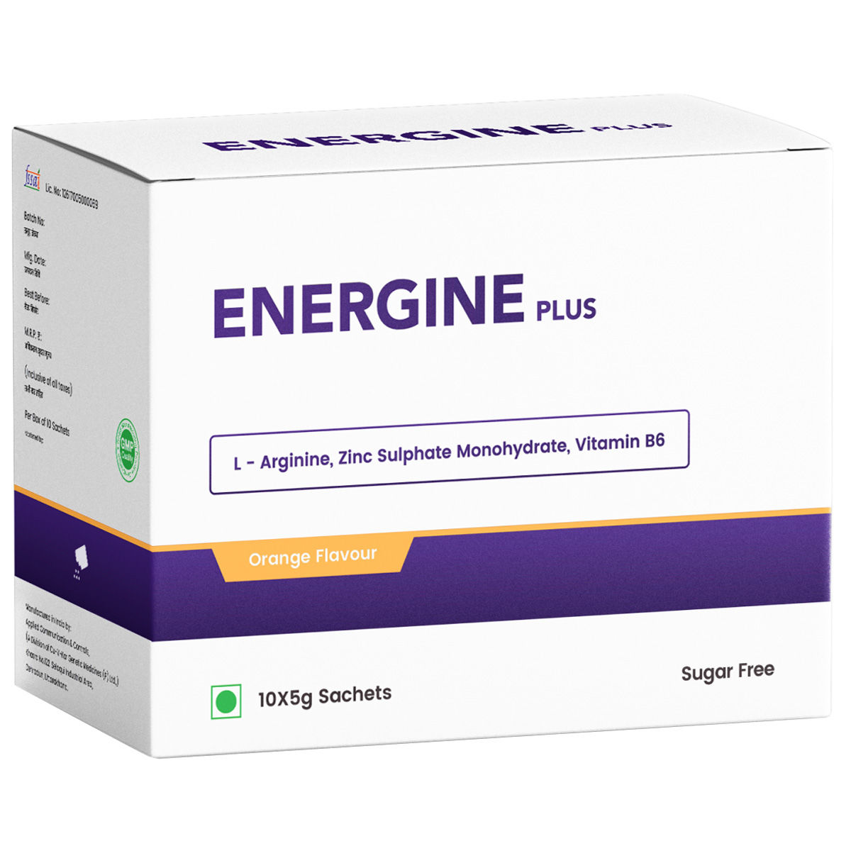 Buy Energine Plus Orange Flavour S/F Sachet 5 gm Online