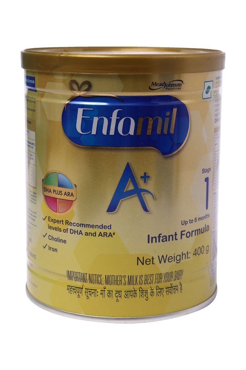 Enfamil A+ Infant Formula Stage 1 Powder, 400 gm Price, Uses, Side Effects, Composition Apollo