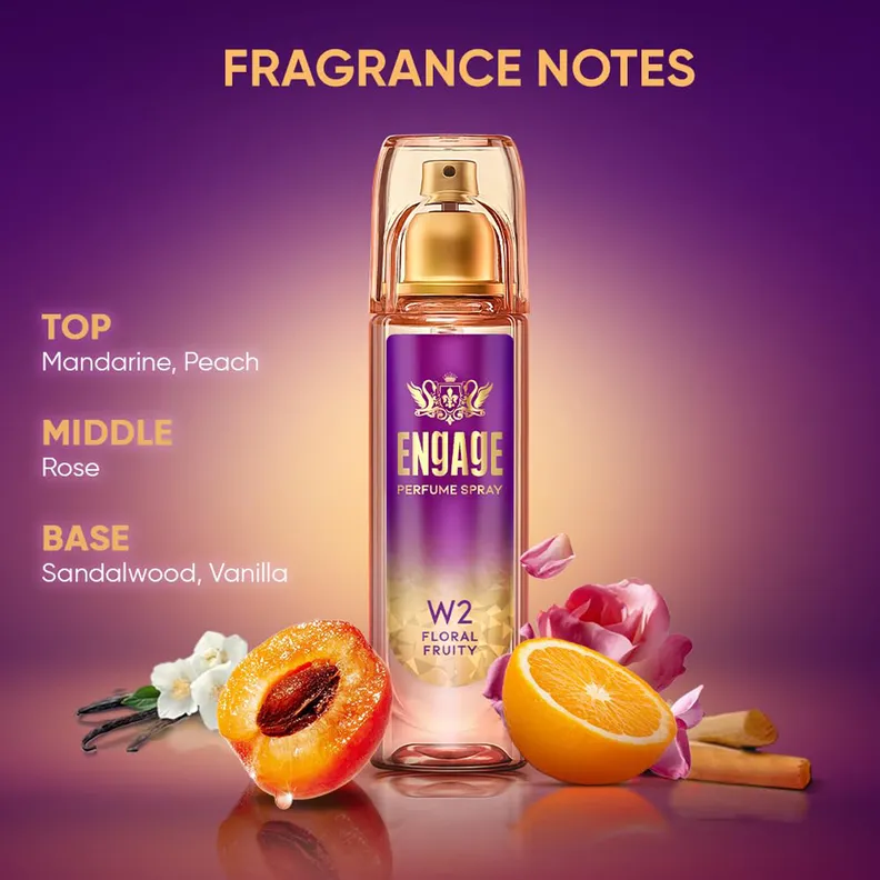 Engage W2 Floral Fruity Perfume Spray 160Ml