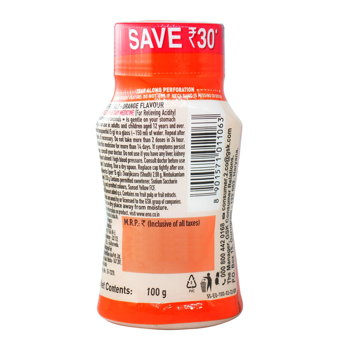 ENO Fruit Salt Orange Flavour Powder, 100 gm Price, Uses, Side Effects, Composition Apollo