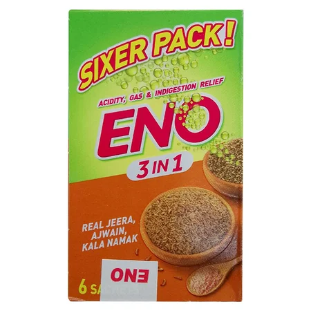 ENO Real Jeera, Ajwain, Kala Namak Sachet, 30 gm (6x5gm)