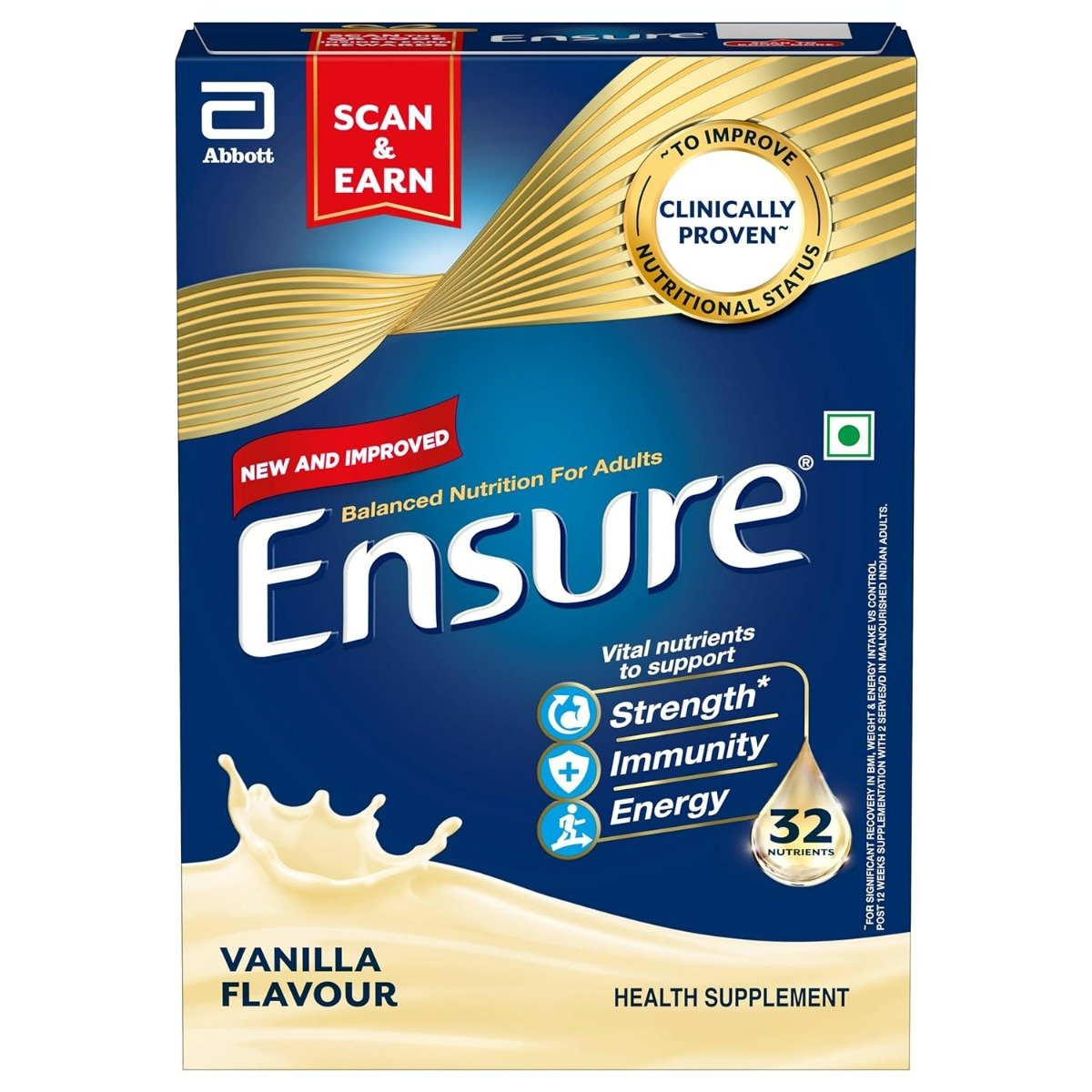 Ensure Complete, Balanced Nutrition Vanilla Flavour Powder for Adults, 375 gm, Pack of 1 Ensure Complete, Balanced Nutrition Vanilla Flavour Powder for Adults, 375 gm, Pack of 1