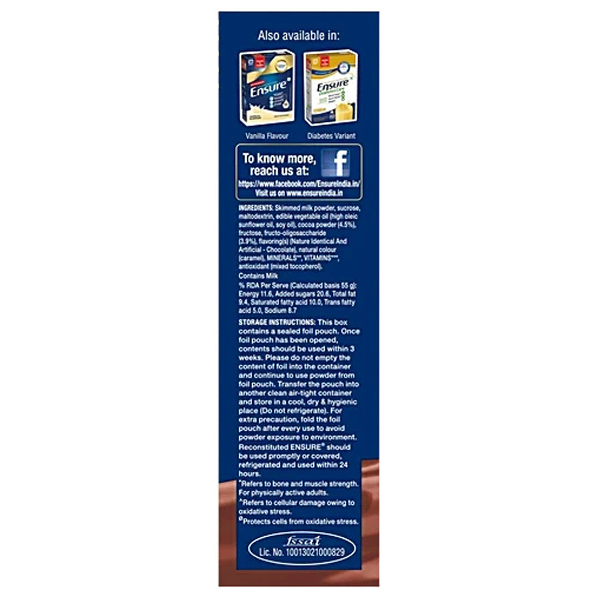 Ensure Balanced Nutrition Chocolate Flavour Powder for Adults, 200 gm, Pack of 1 Ensure Balanced Nutrition Chocolate Flavour Powder for Adults, 200 gm, Pack of 1