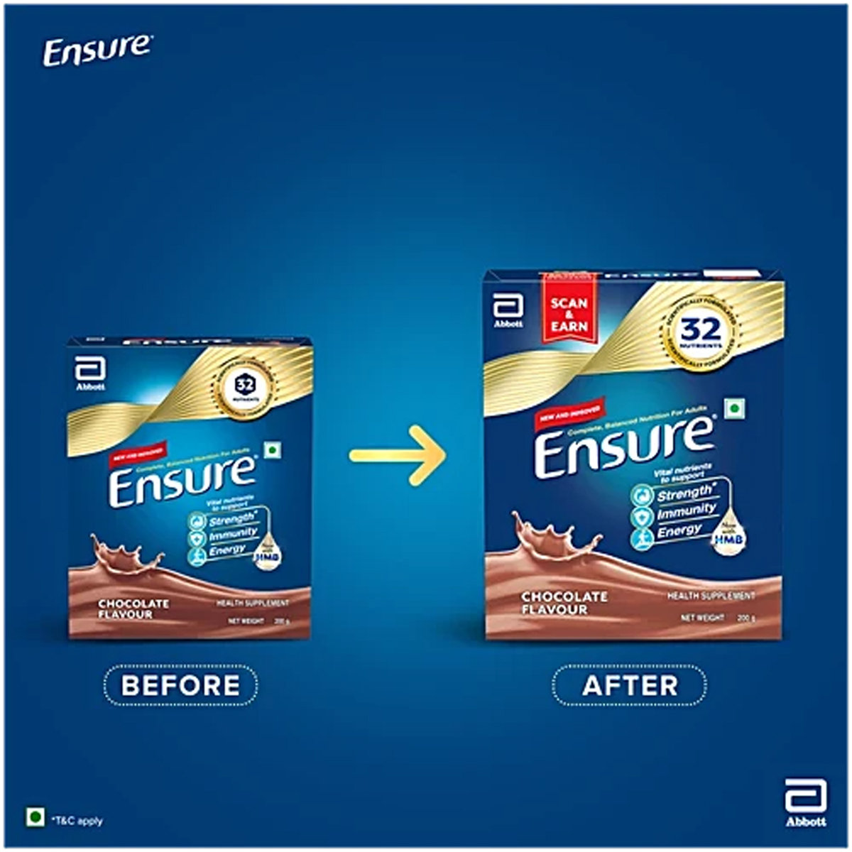 Ensure Balanced Nutrition Chocolate Flavour Powder for Adults, 200 gm, Pack of 1 Ensure Balanced Nutrition Chocolate Flavour Powder for Adults, 200 gm, Pack of 1