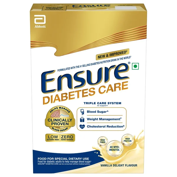Ensure Diabetes Care Vanilla Delight Flavour Powder for Adults, 375 gm Refill