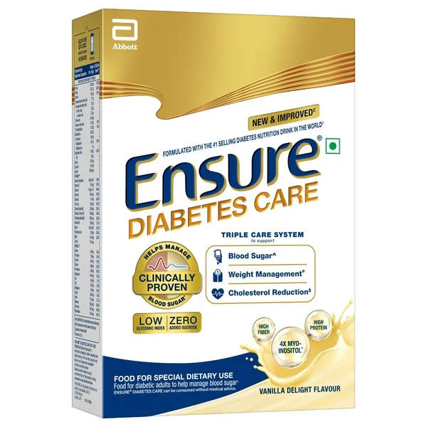 Ensure Diabetes Care Vanilla Delight Flavour Powder for Adults, 375 gm Refill