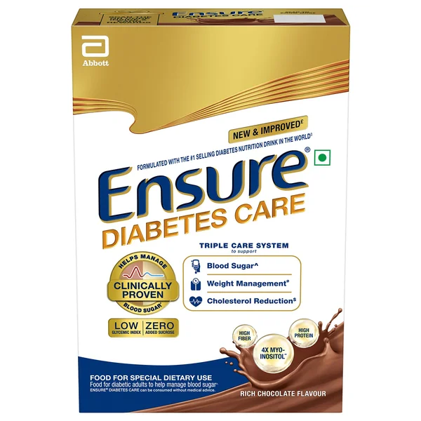 Ensure Diabetes Care Chocolate Flavour Powder for Adults, 375 gm, Pack of 1