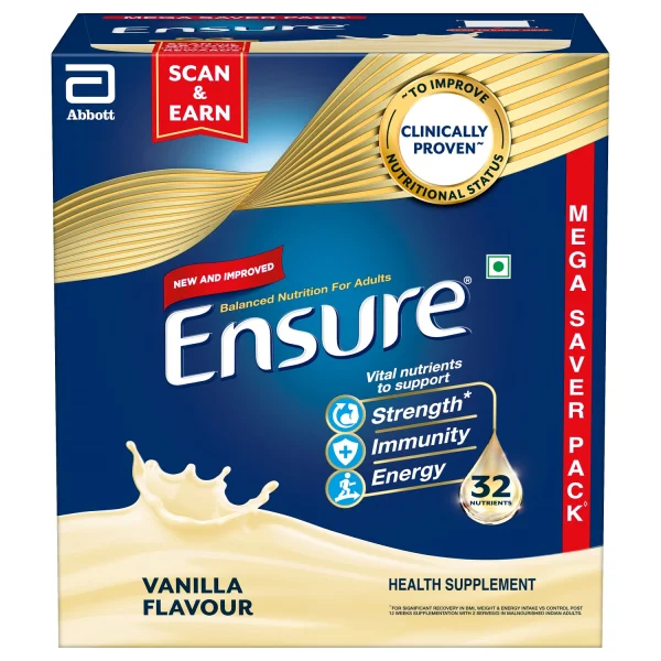 Ensure Balanced Nutrition Vanilla Flavour Powder for Adults, 1.9 kg, Pack of 1