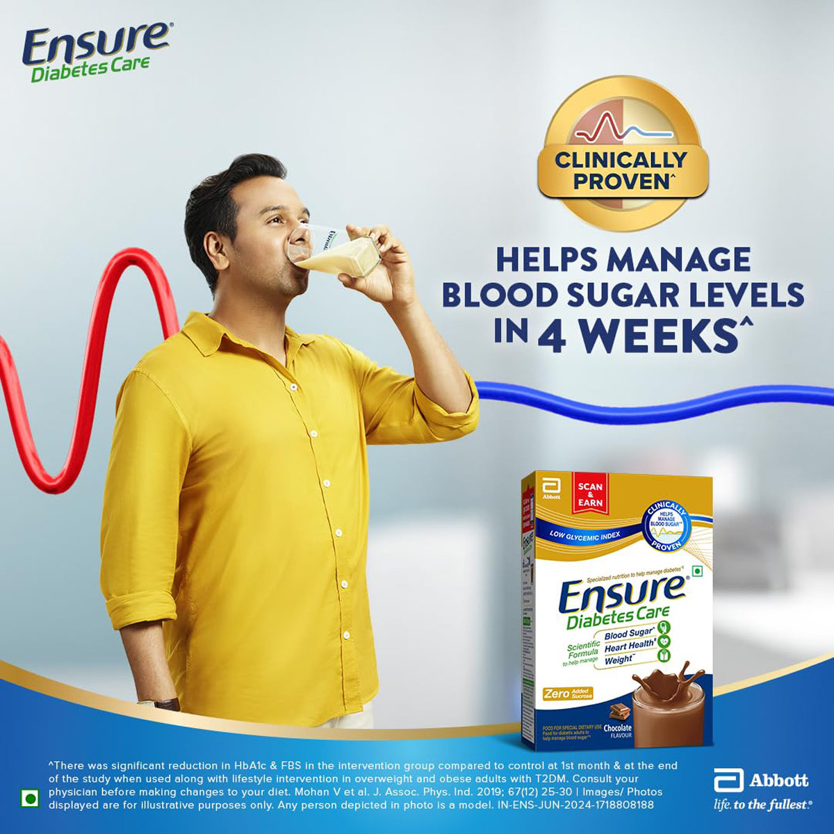 Ensure Diabetes Care Chocolate Flavour Powder for Adults, 950 gm, Pack of 1 Ensure Diabetes Care Chocolate Flavour Powder for Adults, 950 gm, Pack of 1