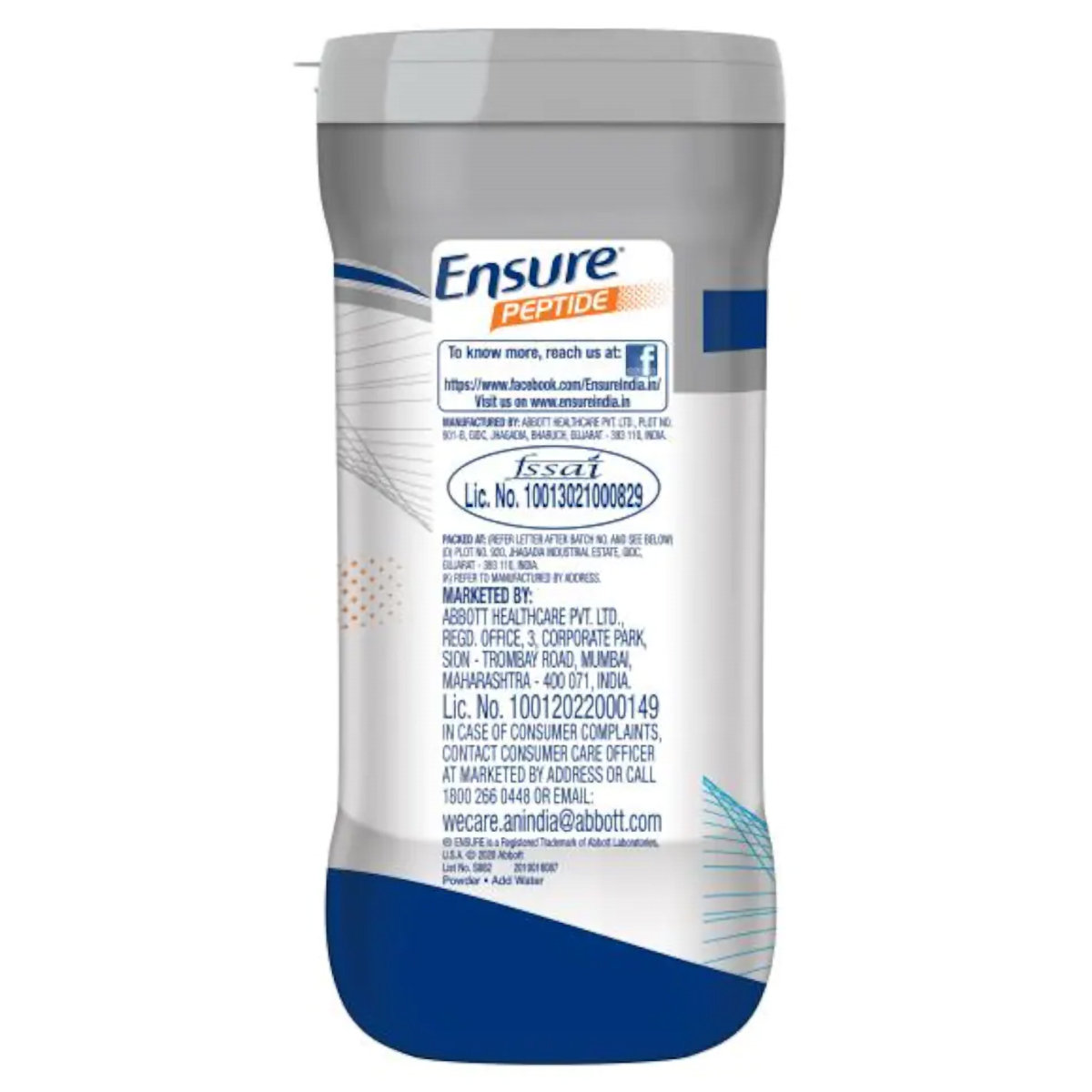 Ensure Peptide Vanilla Flavor Powder, 400 gm Jar, Pack of 1 Ensure Peptide Vanilla Flavor Powder, 400 gm Jar, Pack of 1