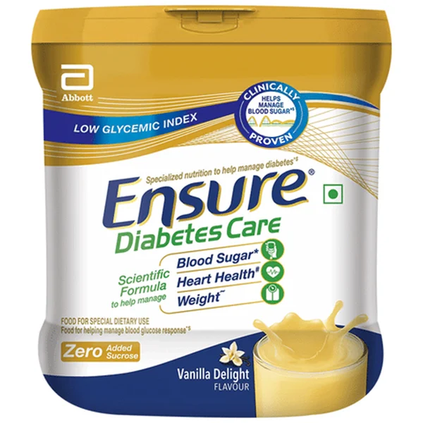Ensure Diabetes Care Vanilla Delight Flavour Powder for Adults, 375 gm Jar, Pack of 1