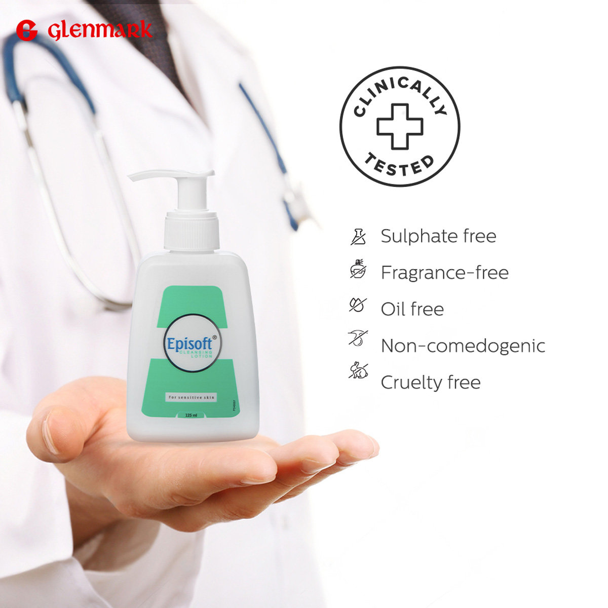 Episoft Cleansing Lotion 125 ml, Pack of 1 Episoft Cleansing Lotion 125 ml, Pack of 1