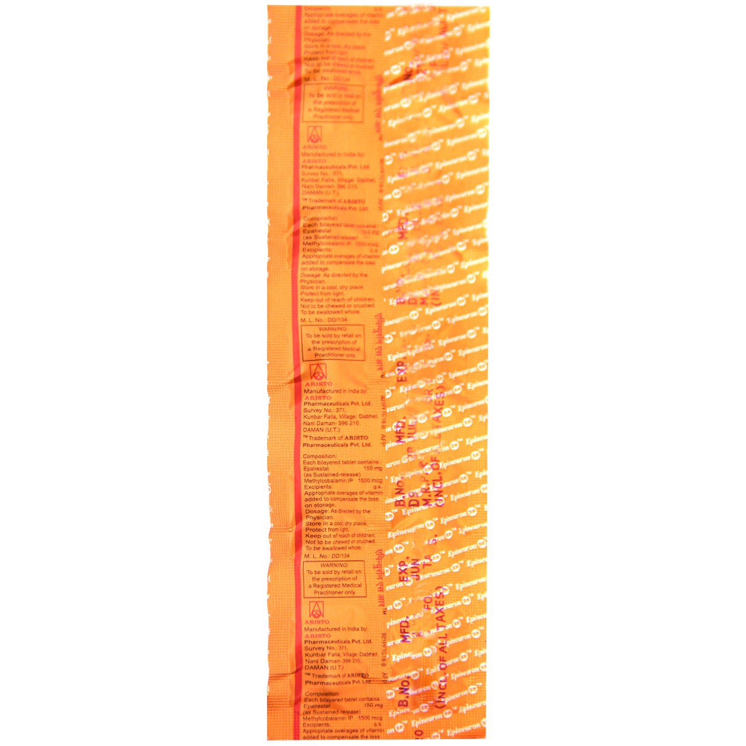 Epineuron SR Tablet 10's, Pack of 10 TABLETS Epineuron SR Tablet 10's, Pack of 10 TABLETS