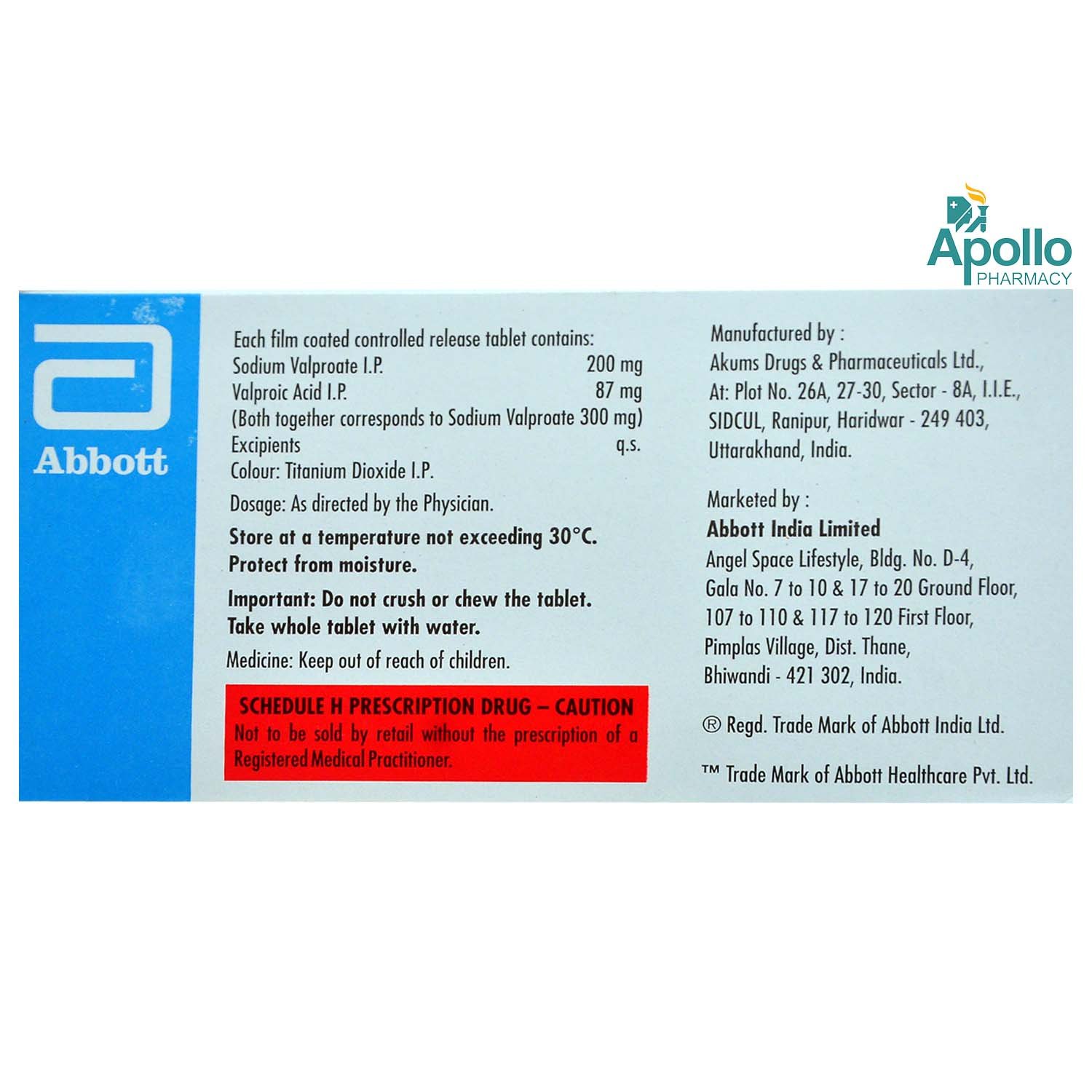 Epilex Chrono 300 Tablet 15's, Pack of 15 TABLETS Epilex Chrono 300 Tablet 15's, Pack of 15 TABLETS