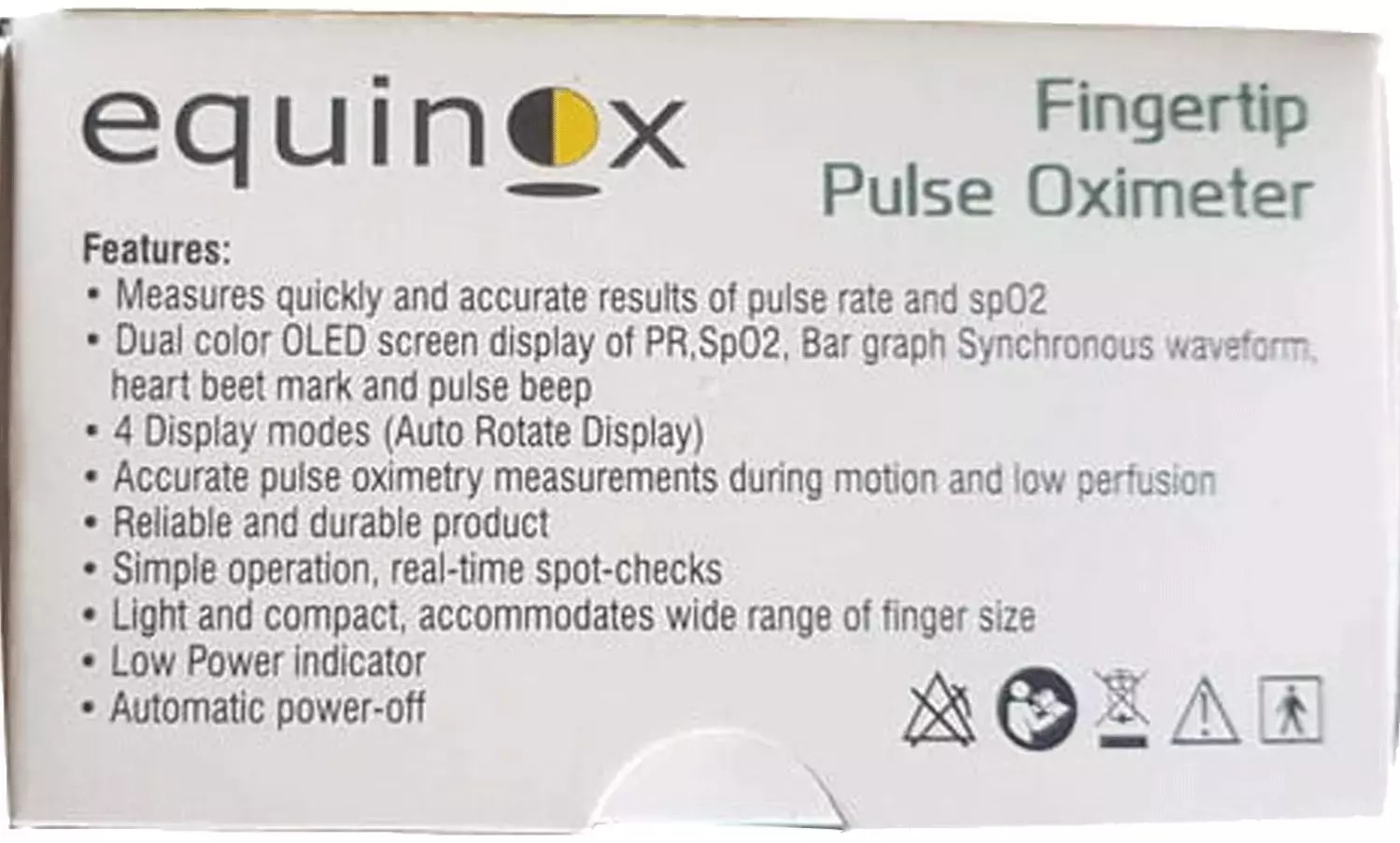 Equinox Fingertip Pulse Oximeter EQ-OP-109, 1 Count, Pack of 1 Equinox Fingertip Pulse Oximeter EQ-OP-109, 1 Count, Pack of 1