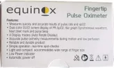 Equinox Fingertip Pulse Oximeter EQ-OP-109, 1 Count, Pack of 1